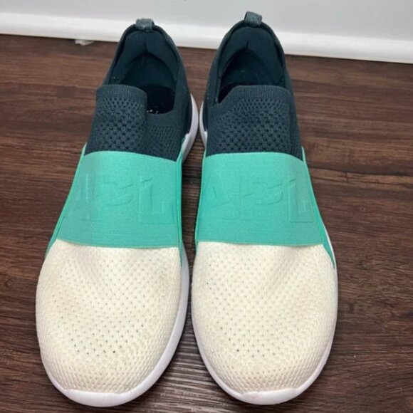 APL Techloom Bliss Slip On Training Shoes Green/White/Teal SZ 10 NEW - Picture 6 of 8